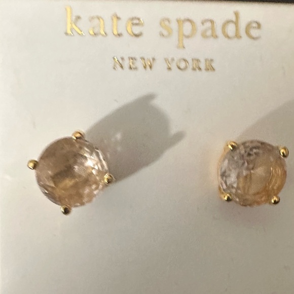 NWT Kate Spade Gumdrop Studs, Clear - Picture 3 of 5